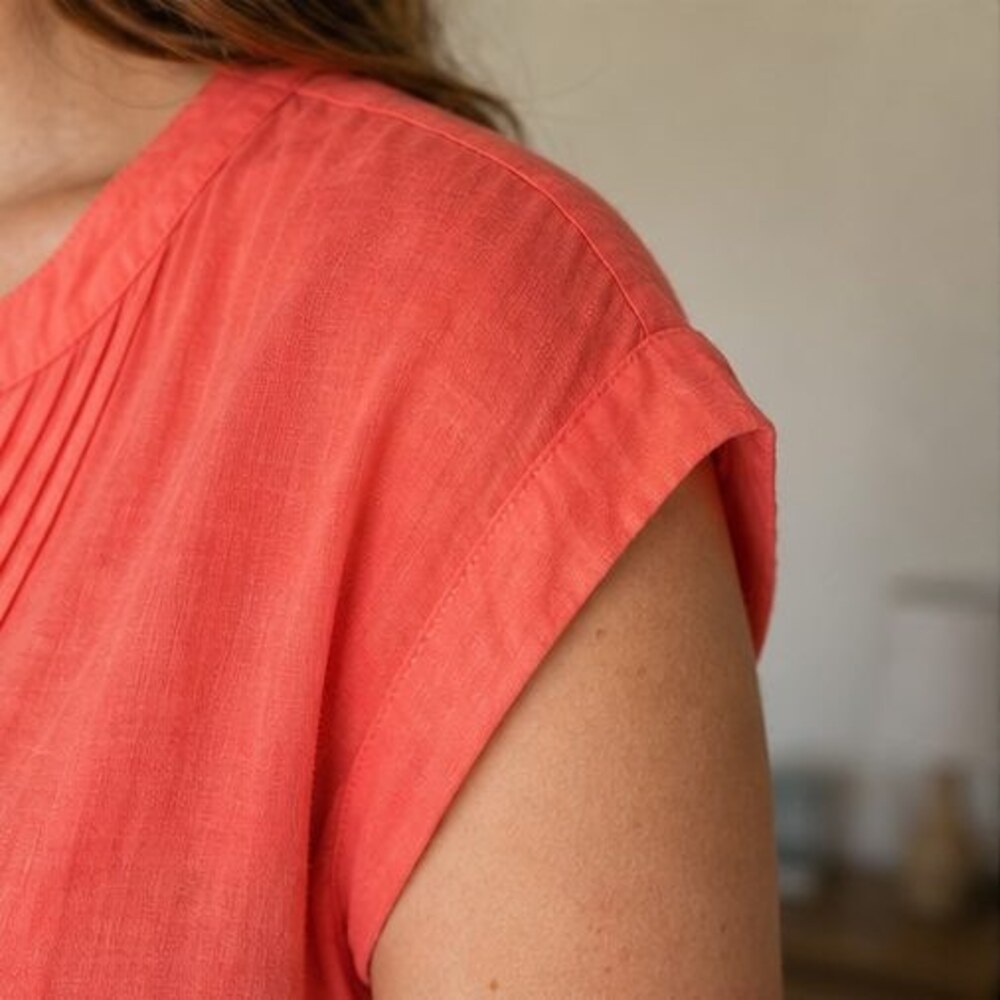 Navy Ruffle Blouse - Picture 5 of 6